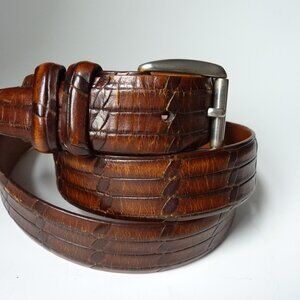 Martin Dingman basket grain Italian calfskin belt 40